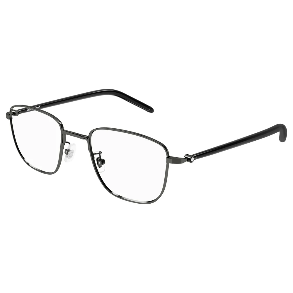 NWT Mont Blanc MB0272o Ruthenium Black Rectangle 53mm Eyeglasses